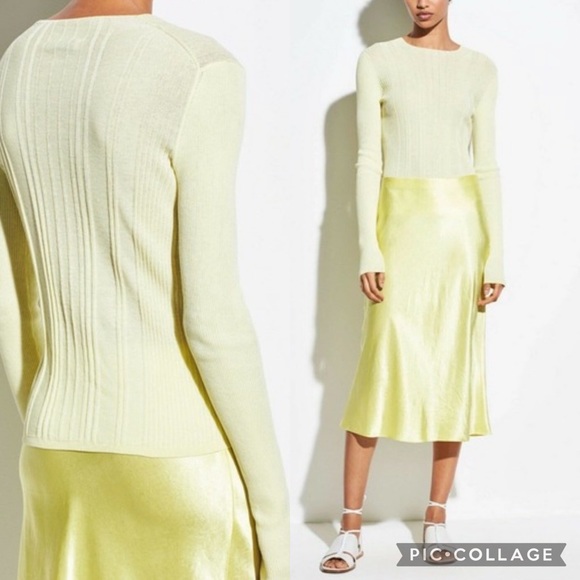 HP 🎊✨💛 Vince Variegated Rib Mock Neck Sweater Top M💛NWT